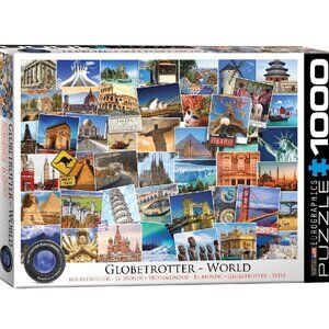 New sealed Eurographics 1000pcs Adult Puzzle - Globetrotter Collection:World